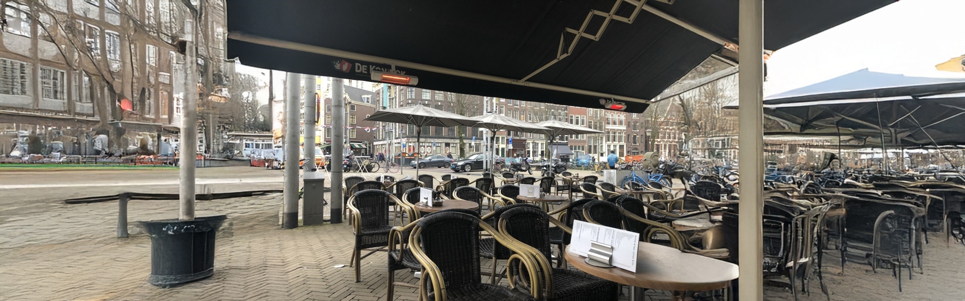 Outdoor infraroodverwarming op een horeca-terras
